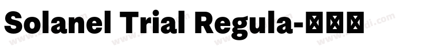 Solanel Trial Regula字体转换